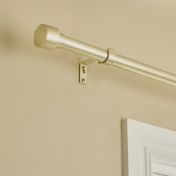 Argos Home Extendable Metal Stud Gold Curtain Pole - 165 - 300cm - thumbnail 1