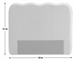 Habitat Onda Linen Double Headboard - Beige - thumbnail 2