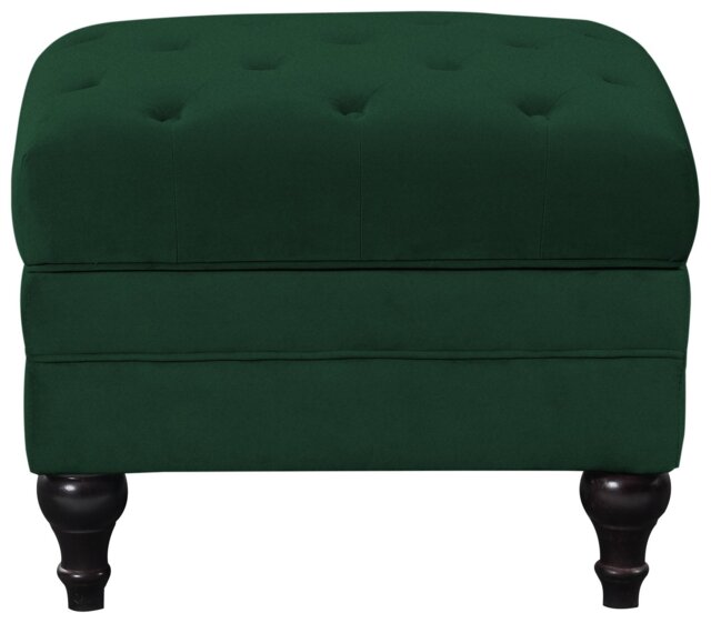 Habitat Chesterfield Velvet storage Footstool - Green - image 1