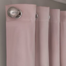Habitat Dimout Velvet Eyelet Curtains - Blush Pink - 168x183cm