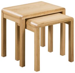 Julian Bowen Curve Nest of 2 Tables - Natural