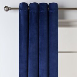 Habitat Dimout Velvet Eyelet Curtains - Ink - 229x229cm - thumbnail 1