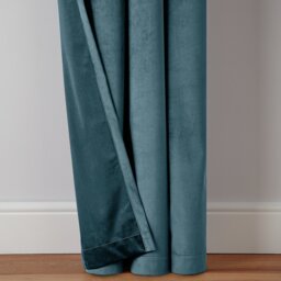 Habitat Dimout Velvet Eyelet Curtains - Ink - 229x229cm - thumbnail 2