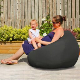 rucomfy Indoor Outdoor Bean Bag - Dark Grey - thumbnail 2