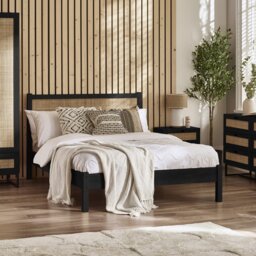 Julian Bowen Padstow Double Wooden Bed Frame - Black