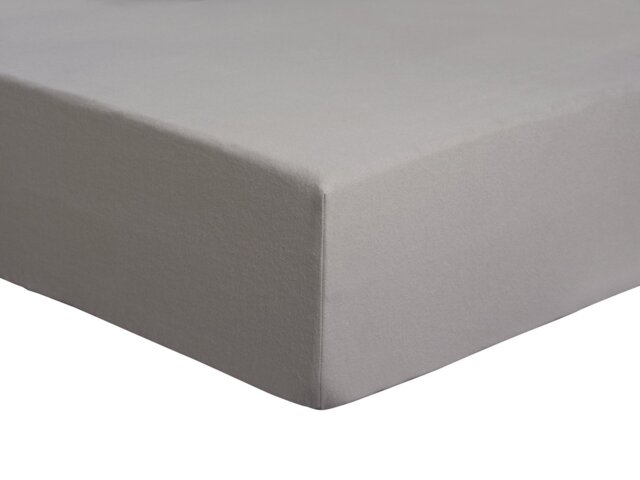 Habitat Soft and Cosy Brushed Cotton Grey Fitted Sheet - D - image 1