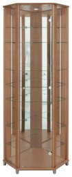 Argos Home 7 Shelf Glass Corner Display Cabinet - Natural