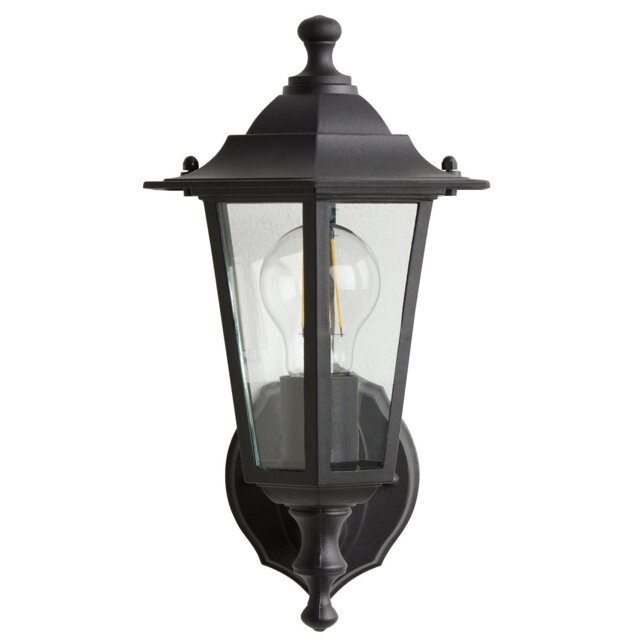 Black Outdoor LED Wall Lantern - image 1