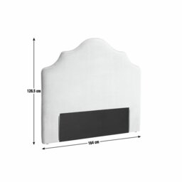 Habitat Daphne Fabric Kingsize Headboard - Cream - thumbnail 2