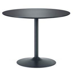 Julian Bowen Nero 2 Seater 80cm Round Dining Table - Black - thumbnail 2