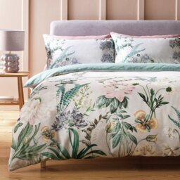 Argos Home Cotton Botanical Floral White Bedding Set- Single - thumbnail 1