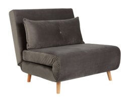 Habitat Roma Velvet Fabric Chairbed - Charcoal - thumbnail 1