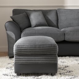 Argos Home Harry Cord Storage Ottoman - Charcoal - thumbnail 1