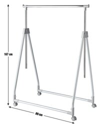 Argos Home Foldable Clothes Rail - Chrome - thumbnail 2