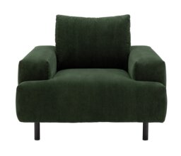 Habitat Julien Fabric Armchair - Dark Green - thumbnail 1