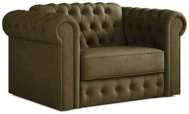 Jay-Be Chesterfield Fabric Cuddle Chair Sofa Bed -Sage Green - image 1