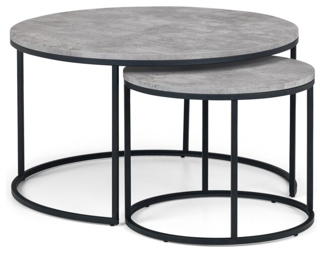 Julian Bowen Staten Nest of 2 Tables - Grey - image 1