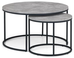 Julian Bowen Staten Nest of 2 Tables - Grey - thumbnail 1