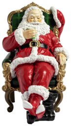 Argos Home Sitting Santa Christmas Decoration - thumbnail 2