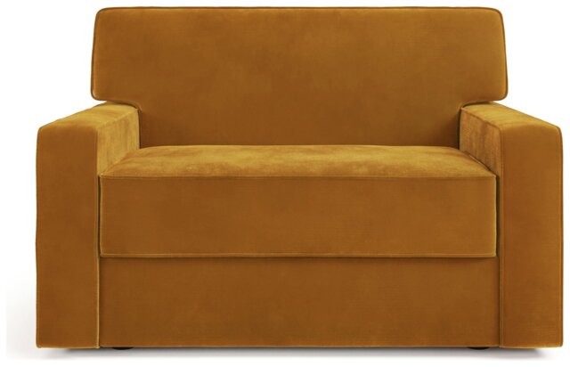 Jay-Be Linea Velvet Cuddle Chair Sofa Bed - Gold - image 1