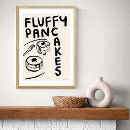 East End Prints Fluffy Pancakes Oak Frame Art Print - A3