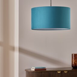 Habitat Teal Velvet Easy Fit Lampshade - 49cm - thumbnail 2