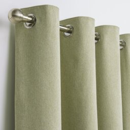 Habitat Textured Blackout Eyelet Curtains - Green -168x229cm