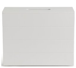 Argos Home Wooden Storage Cupboard Toilet Roll Holder -White - thumbnail 2