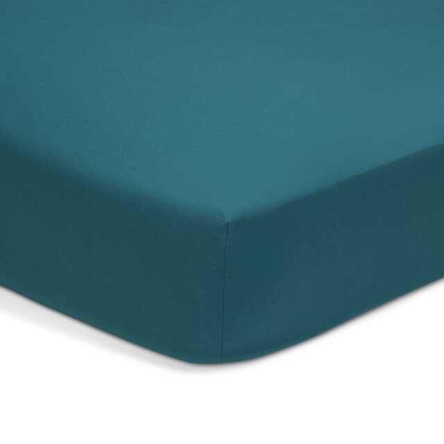 Habitat Cotton Rich 180 TC Petrol Fitted Sheet - Double - image 1