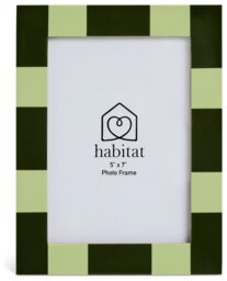 """Habitat Checkered Green Mango Wood Frame - 5x7""""""" - thumbnail 1