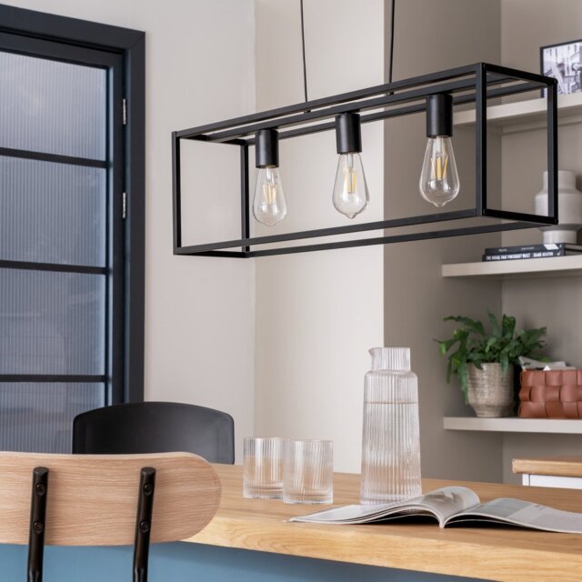 Argos Home Carriage Metal Flush Ceiling Light - Matt Black - image 1