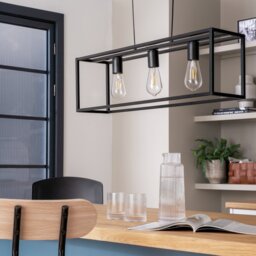 Argos Home Carriage Metal Flush Ceiling Light - Matt Black - thumbnail 1