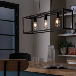Argos Home Carriage Metal Flush Ceiling Light - Matt Black - thumbnail 2