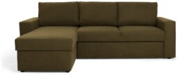 Argos Home Miller Fabric Left Hand Chaise Sofa Bed - Khaki - thumbnail 1