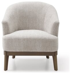 Kyoto Harriet Fabric Accent Chair - Natural - thumbnail 1