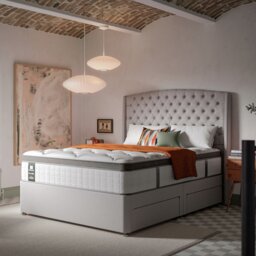 Sealy Pewter Double 4 Drawer Divan Bed - Grey