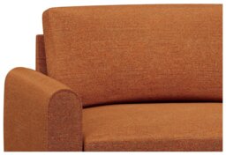 Hutch Fabric Round Arm 2 Seater Sofa - Rust - thumbnail 2