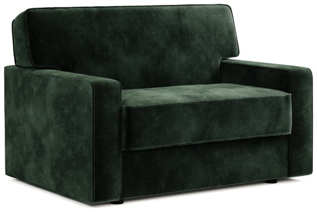 Jay-Be Linea Velvet Cuddle Chair Sofa Bed - Dark Green - image 1