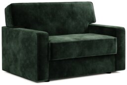 Jay-Be Linea Velvet Cuddle Chair Sofa Bed - Dark Green - thumbnail 1