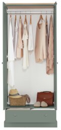 Argos Home Kensington 2 Door 1 Drawer Wardrobe - Sage Green - thumbnail 2