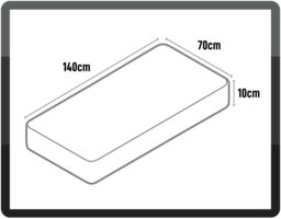 Cuggl 140 x 70cm Sprung Cot Bed Mattress - thumbnail 2
