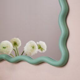 Habitat Green Wavy Wall Mirror - 60x57cm - thumbnail 2