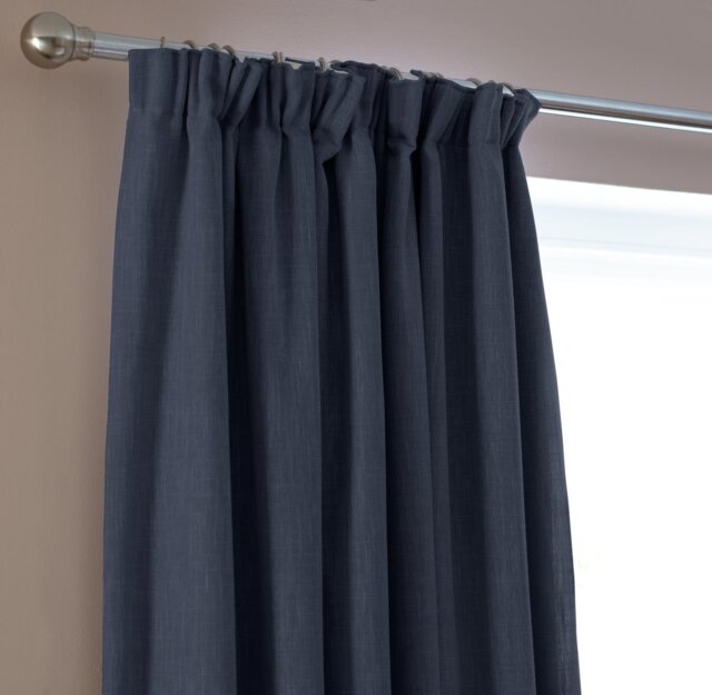 Habitat Blackout Pencil Pleat Curtains - Navy - 168x183cm - image 1