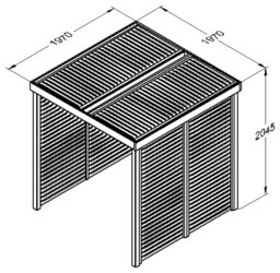 Forest Garden Modular Pergola with 3 Side Panels - thumbnail 2