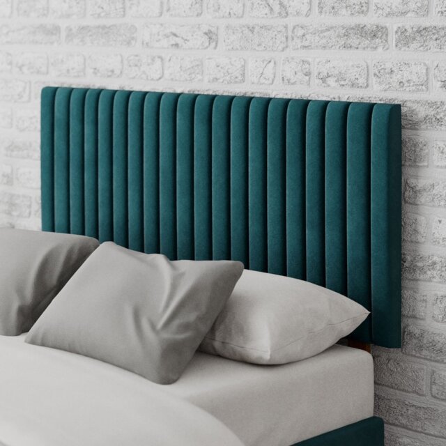 Aspire Grant Velvet Small Double Headboard - Emerald Green - image 1