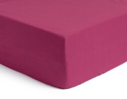 Habitat Cotton Rich 180 TC Plain Berry Fitted Sheet - King - thumbnail 1