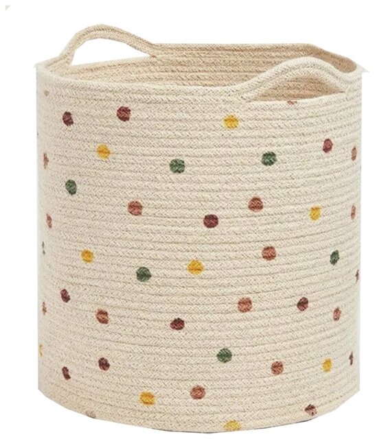 Great Little Trading Company Rope Storage Basket-Pastel Spot - image 1