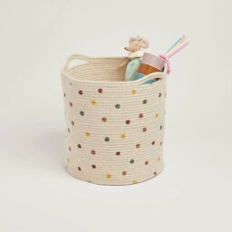 Great Little Trading Company Rope Storage Basket-Pastel Spot - thumbnail 2