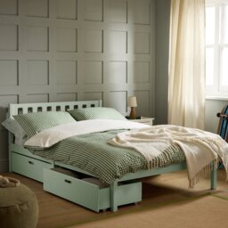 Habitat Kids Ronnie Small Double Bed and Drawer - Green - thumbnail 1