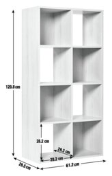 Argos Home Squares 8 Cube Storage Unit - White - thumbnail 2